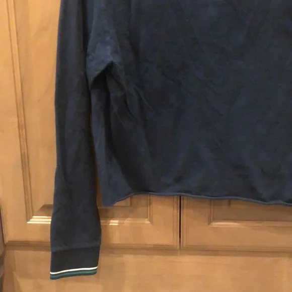 Rolex quarter button long sleeve cropped boxy polo MBA regatta flag embroidery